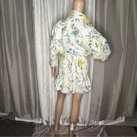 Zara Floral Print Smock Dress Small - Picture 3 of 10